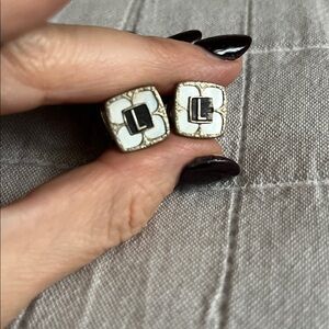 Vintage Elegant come apart cufflinks vintage - monogram L